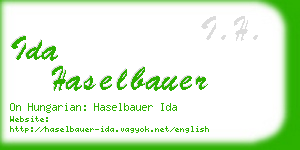 ida haselbauer business card